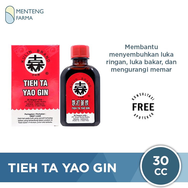 Tieh Ta Yao Gin (Kulin Brand) - Obat Merah China Untuk Luka/Memar