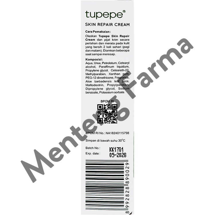 Tupepe Foot Cream 30 g - Krim Tumit Kasar dan Pecah-pecah