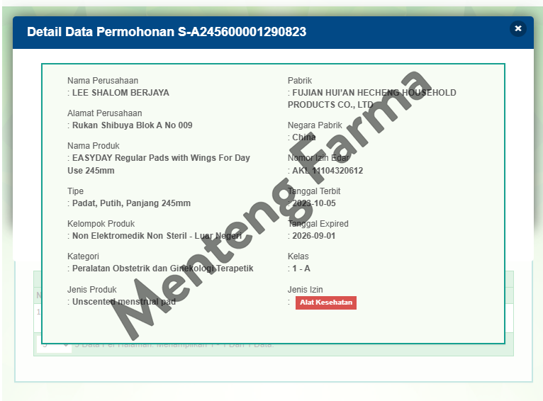 EasyDay Day Pad 24.5 cm 10 Pads - Pembalut Wanita Easy Day Katun Premium