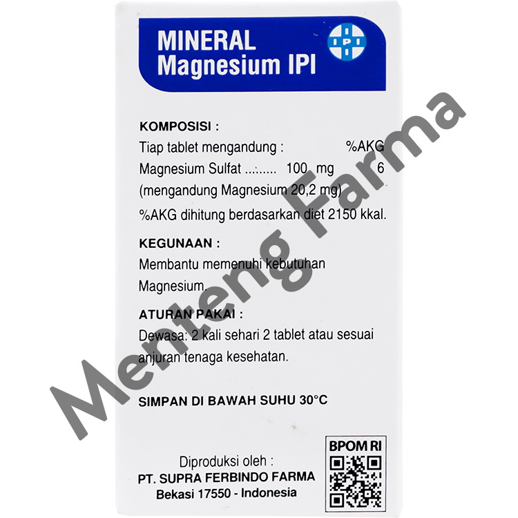 IPI Mineral Magnesium 45 Tablet - Memenuhi Kebutuhan Magnesium – Apotek