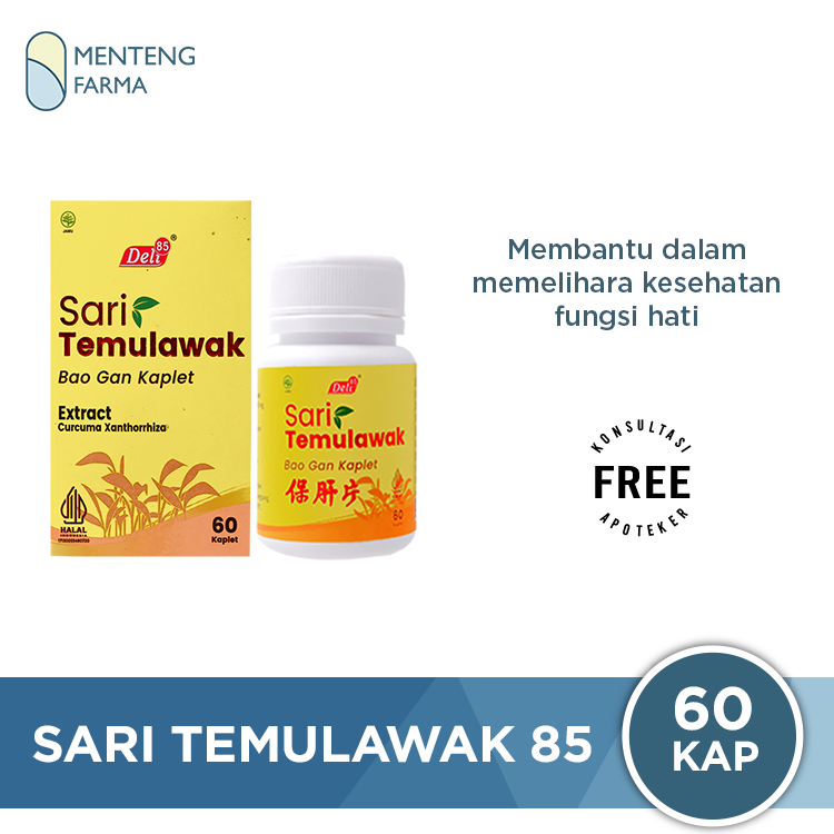 Sari Temulawak 85 Kaplet - Obat Herbal Batu Empedu dan Kesehatan Hati