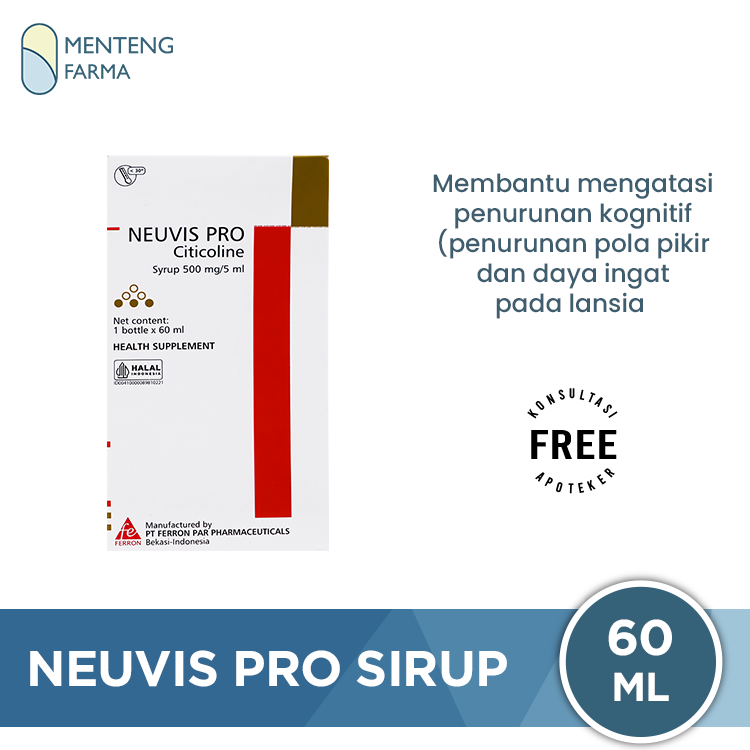 Neuvis Pro Sirup 60 mL - Suplemen Kesehatan Daya Ingat Lansia