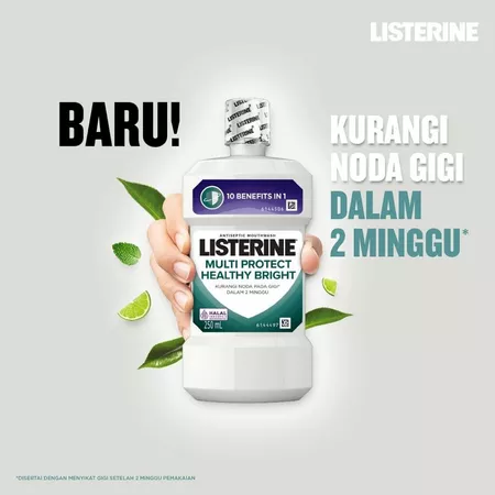 Listerine Multi Protect Healthy Bright 250 mL - Kurangi Noda Pada Gigi