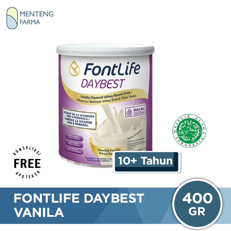 FontLife Daybest Rasa Vanila 400 Gr - Susu Khusus Penderita Diabetes