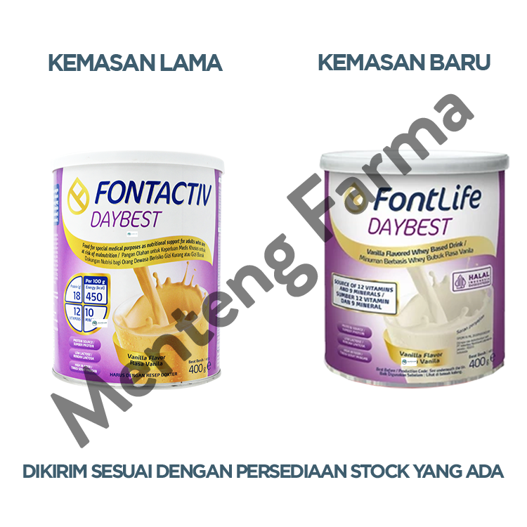 FontLife Daybest Rasa Vanila 400 Gr - Susu Khusus Penderita Diabetes