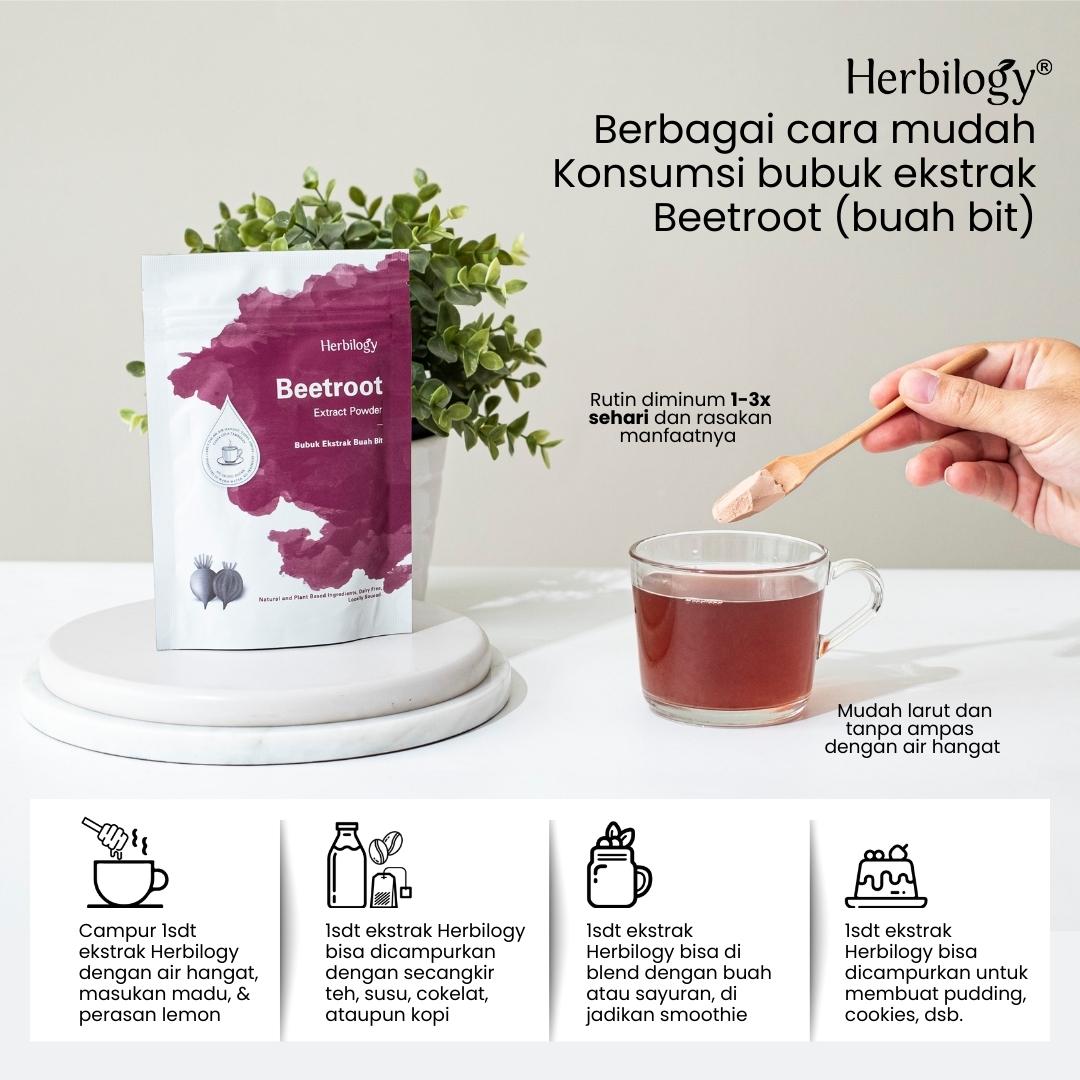 Herbilogy Beet Extract Powder 75 gr - Bubuk Ekstrak Buah Bit