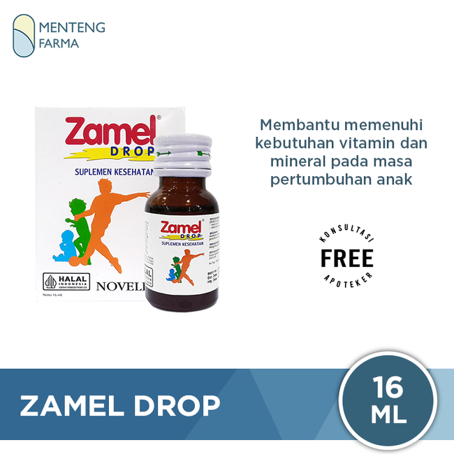 Zamel Drop 16 mL - Multivitamin Pertumbuhan Anak