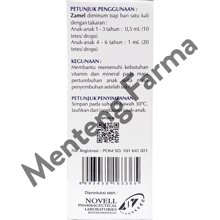 Zamel Drop 16 mL - Multivitamin Pertumbuhan Anak