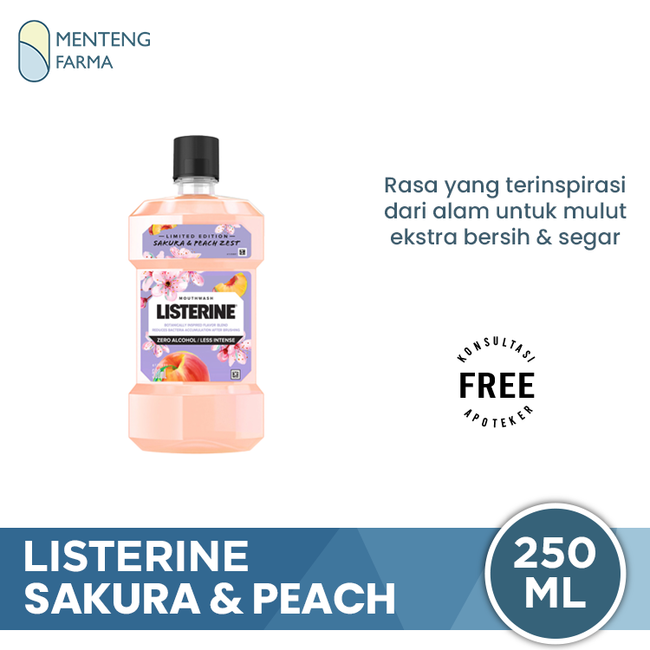 Listerine Sakura & Peach 250 mL - Mulut Ekstra Bersih & Segar