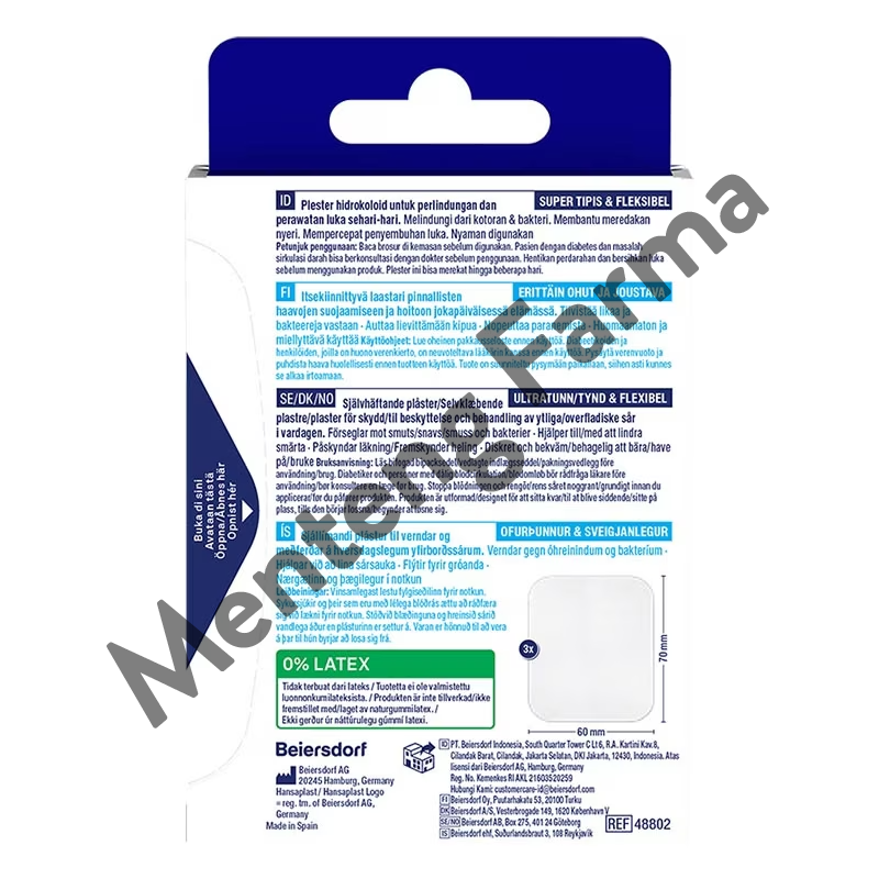 Hansaplast Second SKIN Protection XL 3 Lembar - Plester Super Tipis & Fleksibel