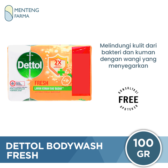 Sabun Mandi Batang Dettol Profresh Fresh - 100 gram