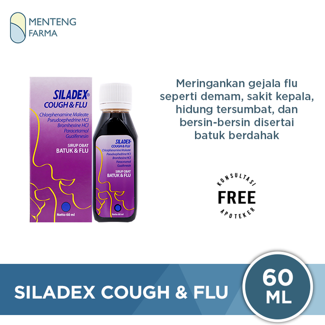 Siladex Cough & Flu 60 mL - Obat Pereda Gejala Flu Batuk