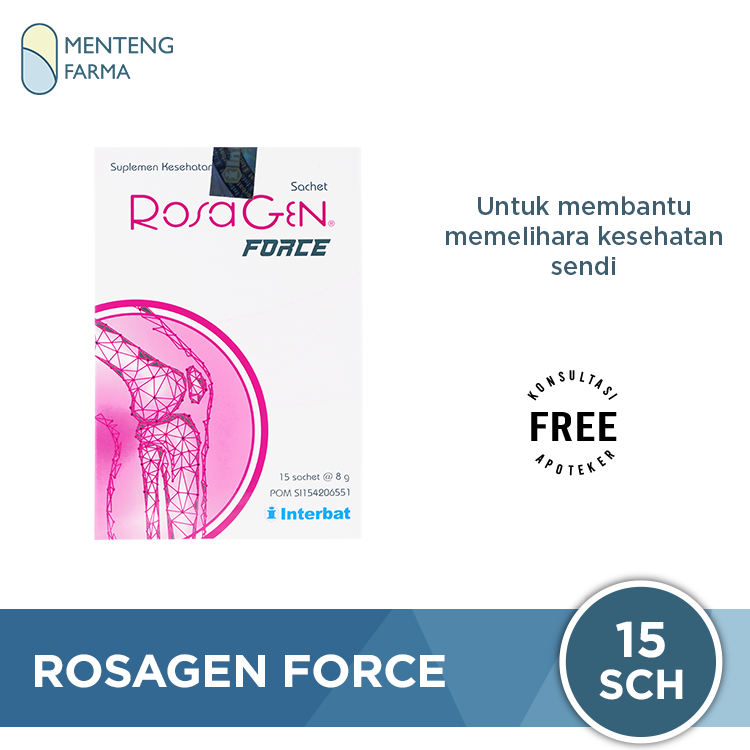 Rosagen Force 8 g 15 Sachet - Suplemen Kesehatan Sendi