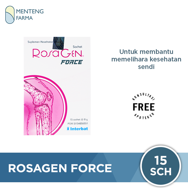 Rosagen Force 8 g 15 Sachet - Suplemen Kesehatan Sendi