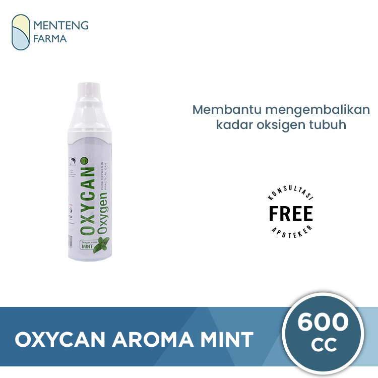 Oxycan Aroma Mint 600 cc - Oxygen / Oksigen Portable