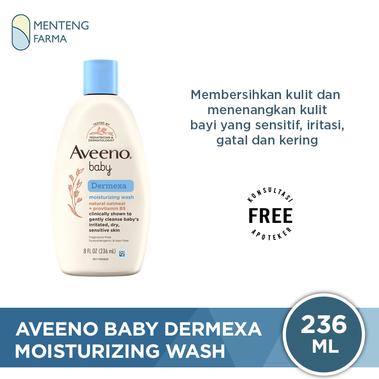 Aveeno Baby Dermexa Moisturizing Wash 236 mL - Sabun Mandi Bayi Kulit Kering Sensitif