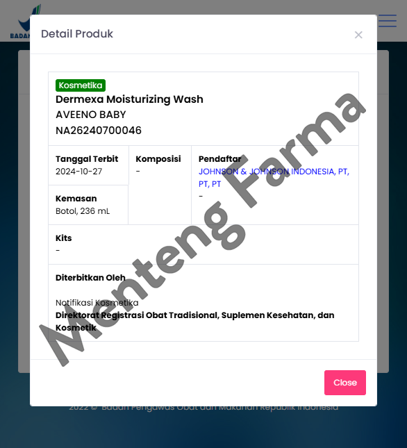 Aveeno Baby Dermexa Moisturizing Wash 236 mL - Sabun Mandi Bayi Kulit Kering Sensitif