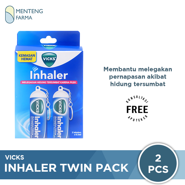 Vicks Inhaler Twin Pack - Melegakan Hidung Tersumbat