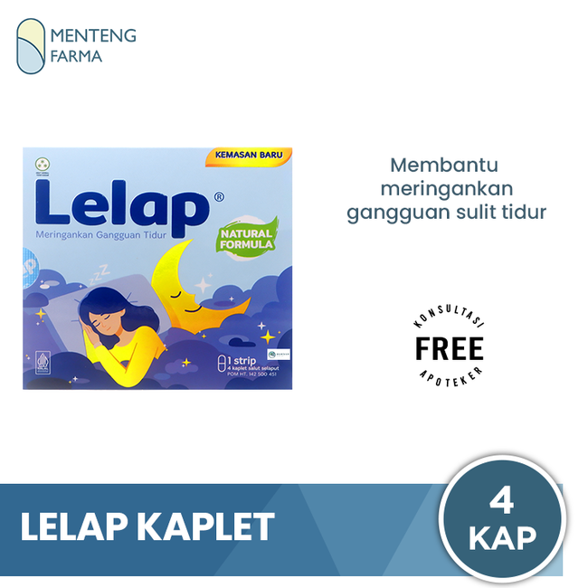 Lelap 4 Kaplet - Meringankan Gangguan Sulit Tidur / Insomnia