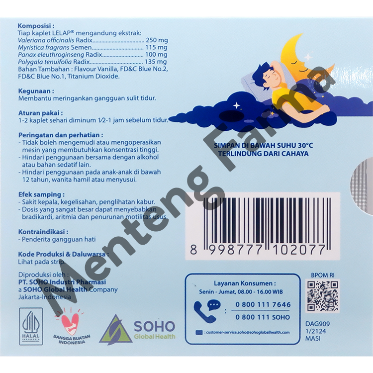 Lelap 4 Kaplet - Meringankan Gangguan Sulit Tidur / Insomnia