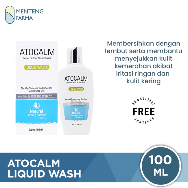 Atocalm Liquid Wash 100 ML - Pembersih Untuk Kulit Kering dan Sensitif