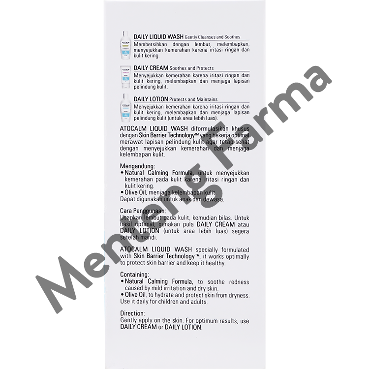 Atocalm Liquid Wash 100 ML - Pembersih Untuk Kulit Kering dan Sensitif