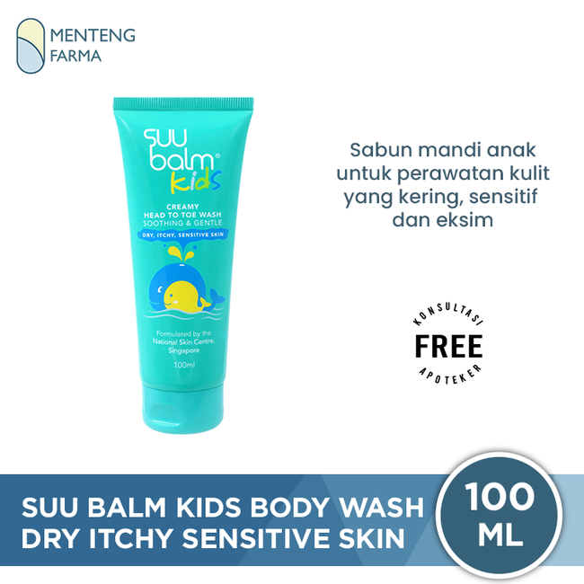 Suu Balm Kids Body Wash Dry Itchy Sensitive Skin 100 mL - Sabun Kulit Kering dan Sensitif