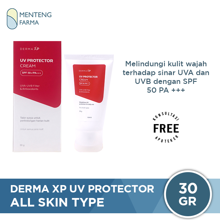 Derma XP UV Protector Cream SPF 50 - Sunscreen dan Antioksidan