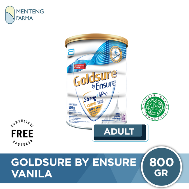 Goldsure By Ensure Vanila 800 Gram - Susu Penambah Nutrisi Dewasa Selama Masa Pemulihan