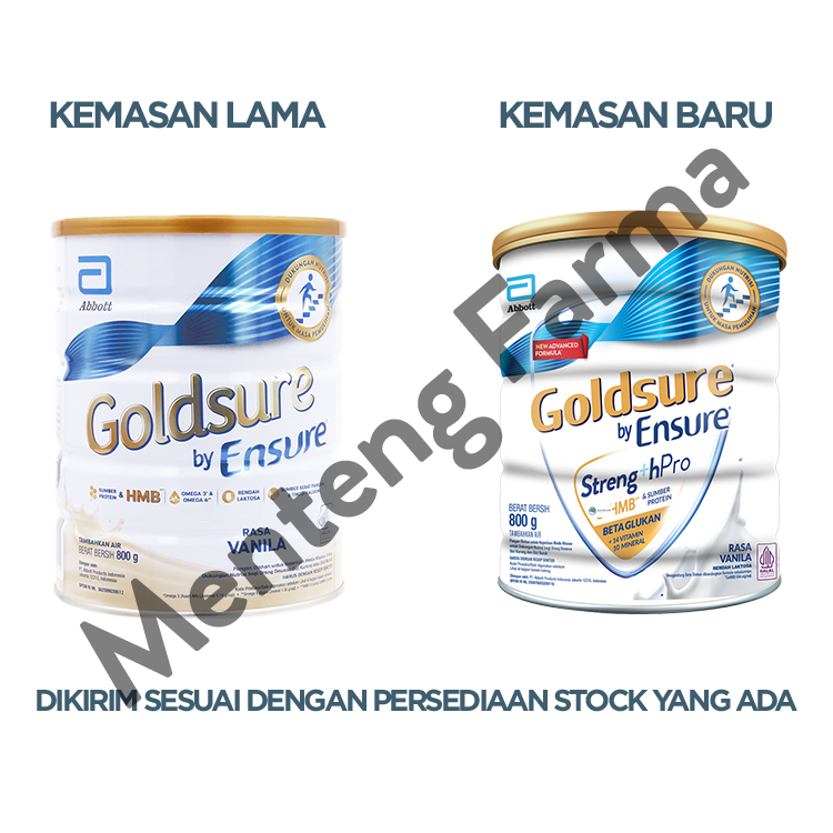 Goldsure By Ensure Vanila 800 Gram - Susu Penambah Nutrisi Dewasa Selama Masa Pemulihan