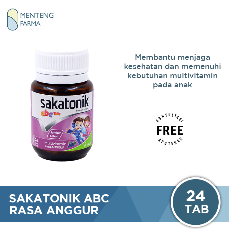 Sakatonik abc Rasa Anggur - Multivitamin Pertumbuhan Anak