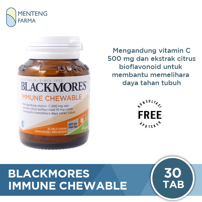 Blackmores Immune Chewable 30 Tablet - Memelihara Daya Tahan Tubuh
