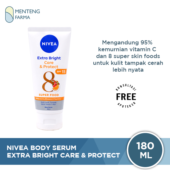 Nivea Extra Bright Care & Protect 8 Super Food SPF15 Body Serum 180 ml