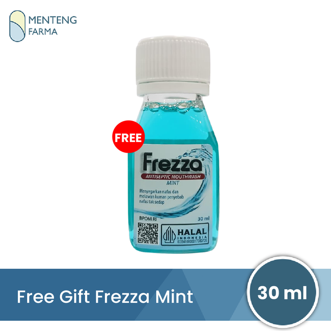 Free Gift Frezza Antiseptic Mouthwash Fluoride/Mint 30 ML