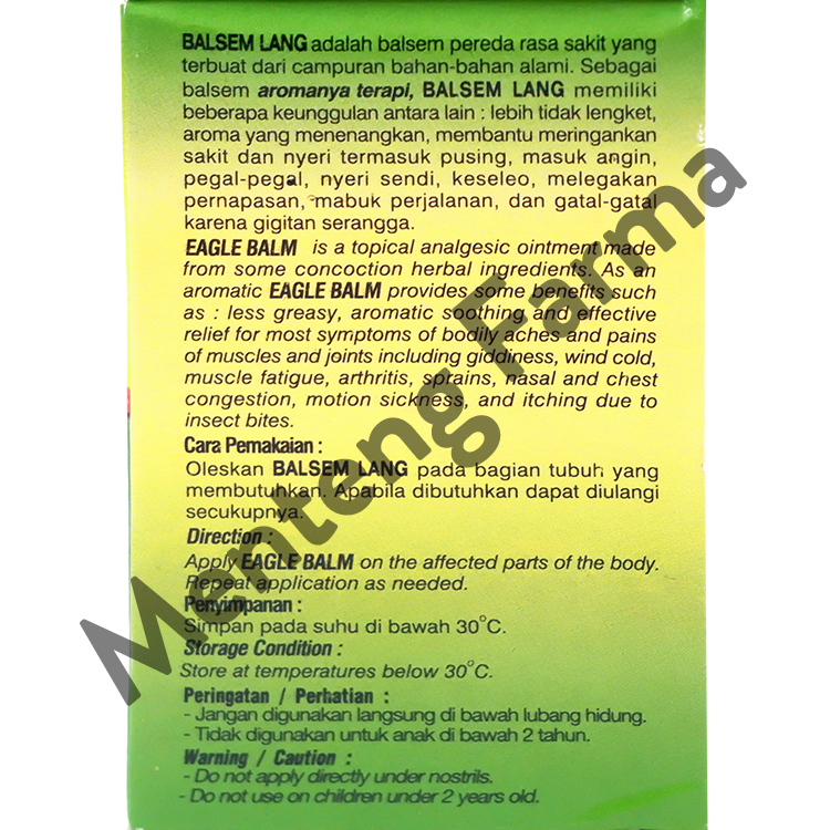 Eagle Balm (Balsem Lang) 40 Gr - Pereda Nyeri Otot dan Pegal Pegal