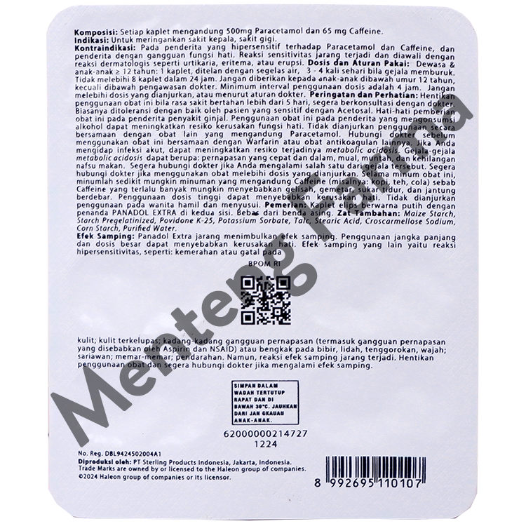 Panadol Extra 4 Tablet - Meredakan Sakit Kepala dan Sakit Gigi