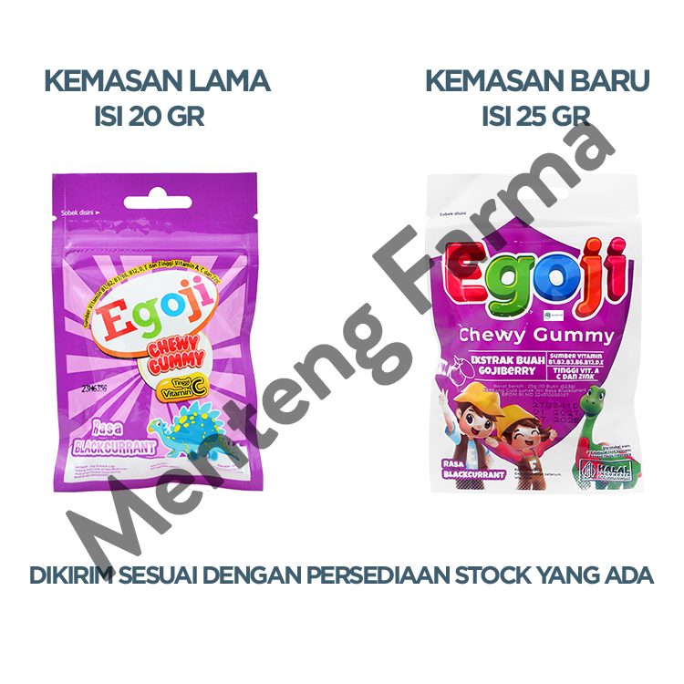Egoji Chewy Gummy Blackcurrant Isi 10 Butir - Permen Gummy Vitamin C