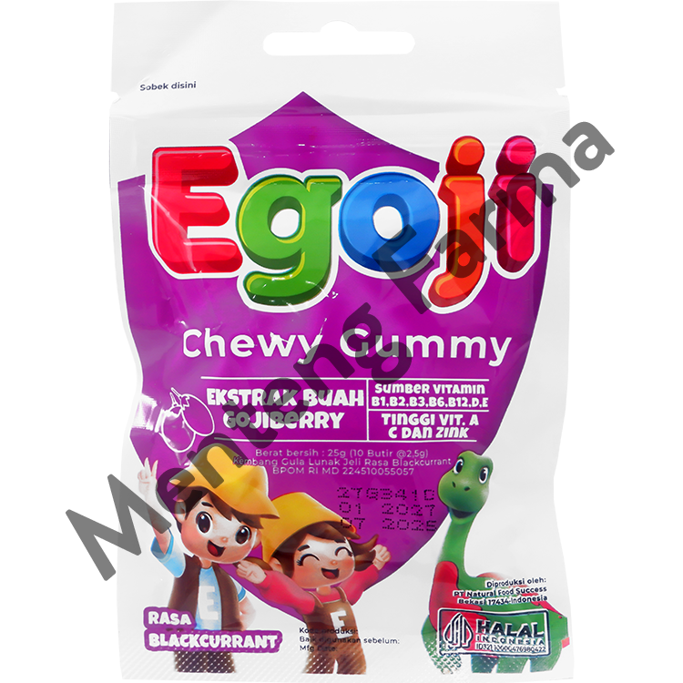 Egoji Chewy Gummy Blackcurrant Isi 10 Butir - Permen Gummy Vitamin C