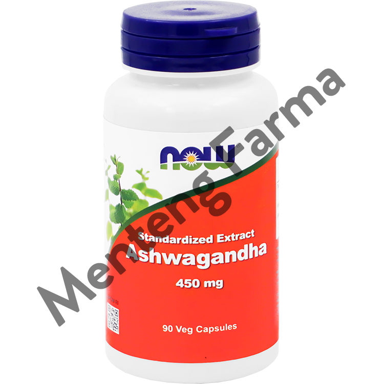 NOW Ashwagandha 450 mg 90 Capsules - Mengatasi Stress dan Cemas