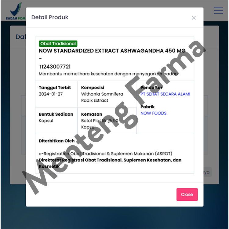 NOW Ashwagandha 450 mg 90 Capsules - Mengatasi Stress dan Cemas