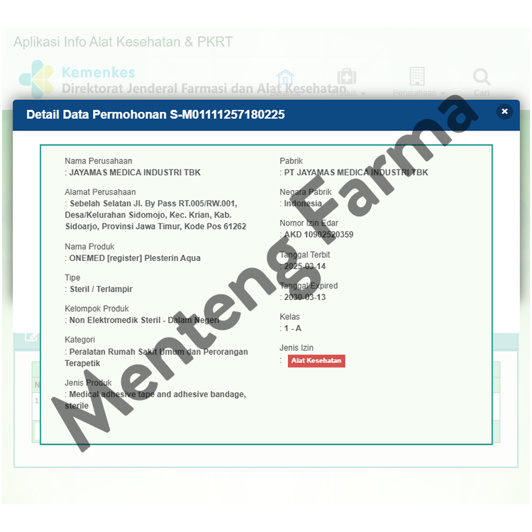 Onemed Plesterin Aqua Mix 17 Lembar