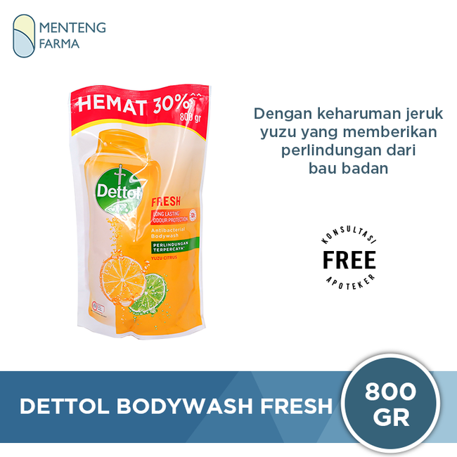 Sabun Mandi Cair Dettol ProFresh Fresh 800 Gram - Lasting Fresh