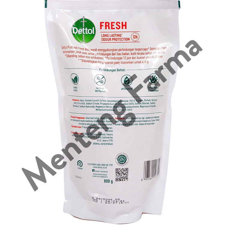 Sabun Mandi Cair Dettol ProFresh Fresh 800 Gram - Lasting Fresh