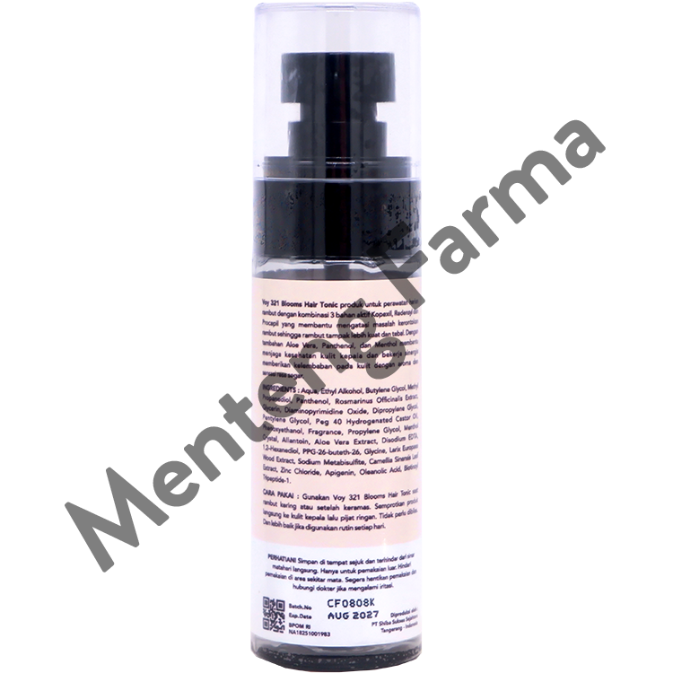 VOY 321 Blooms Hair Tonic 60 mL - Toner Rambut Mengatasi Kerontokan dan Kebotakan