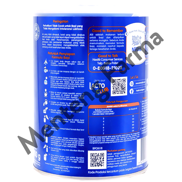 Lactogen Lactose Free 400 Gr - Susu Formula Bayi Bebas Laktosa
