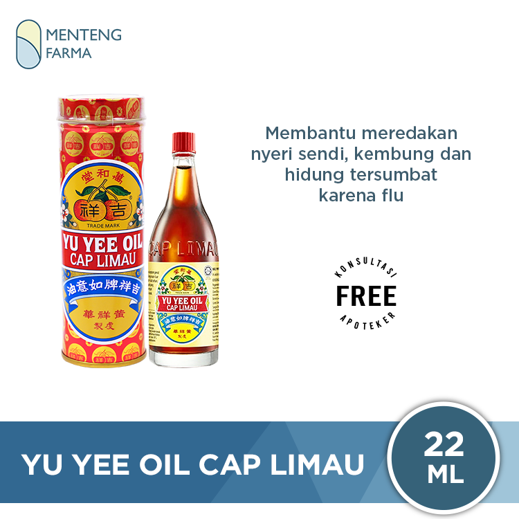 Yu Yee Oil (Cap Limau) 22 ml - Minyak Pereda Nyeri Sendi & Sakit Perut