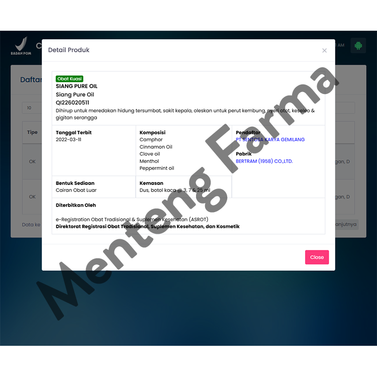 Siang Pure Oil 7 cc - Meredakan Sakit Kepala, Pusing, Nyeri Sendi