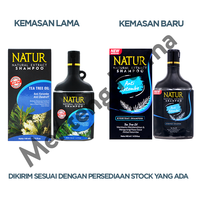 Natur Shampoo Tea Tree Oil 140 ML - Perawatan Anti Dandruff Rambut Berketombe