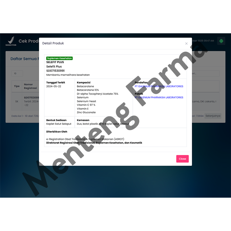 Selefit Plus 15 Kaplet - Suplemen Kesehatan Tubuh