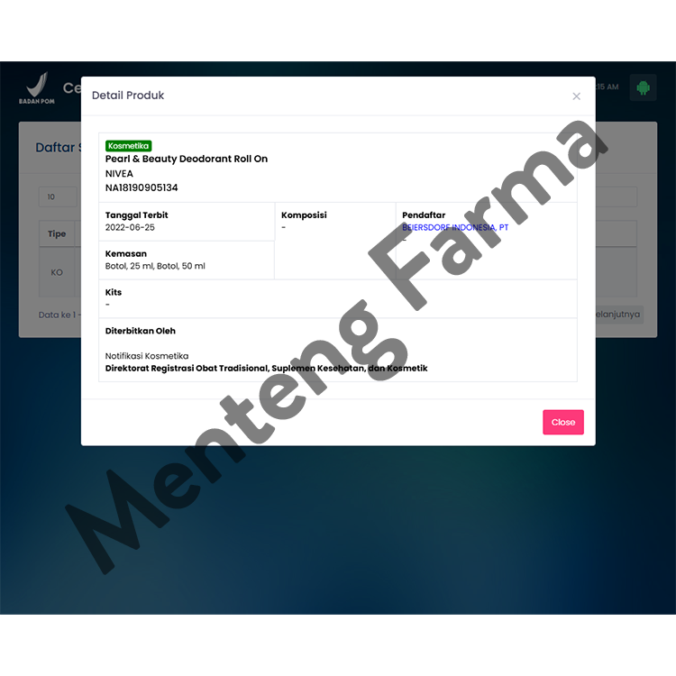 Nivea Pearl & Beauty Deodorant Roll On 50ml - Mencerahkan dan Menghaluskan kulit ketiak dengan Perlindungan 72 jam Anti Perspirant